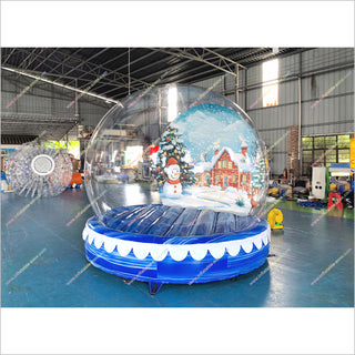 Holiday Party Themes Inflatable Snow Dome Bubble Bouncing Best Snow Globes Activities For Christmas Near Me - Inflatable-Zone