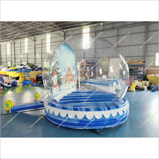 Holiday Party Themes Inflatable Snow Dome Bubble Bouncing Best Snow Globes Activities For Christmas Near Me - Inflatable-Zone