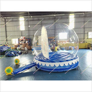 Holiday Party Themes Inflatable Snow Dome Bubble Bouncing Best Snow Globes Activities For Christmas Near Me - Inflatable-Zone