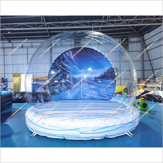 Inflatable Snow Globes Custom Backdrop Printing Inflatable Yard Snow Globe Photo Booth For Birthday Party