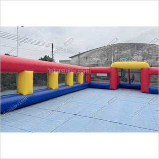 Fun Inflatable Soccer Field Pitch Big Outdoor Sport Game Inflatable Football Soap Court For Playground