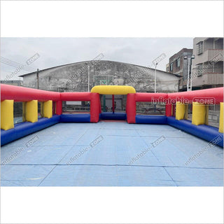 Fun Inflatable Soccer Field Pitch Big Outdoor Sport Game Inflatable Football Soap Court For Playground