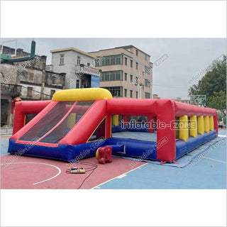 Fun Inflatable Soccer Field Pitch Big Outdoor Sport Game Inflatable Football Soap Court For Playground