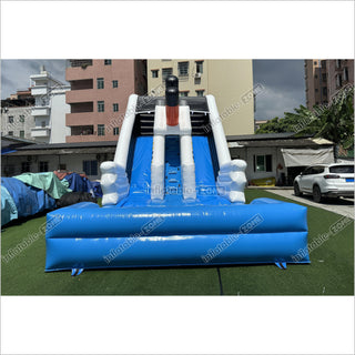 Inflatable Titanic Waterslide Splash Dual Lane Center Climb Best Backyard Water Slide Inflatable Bounce Pool