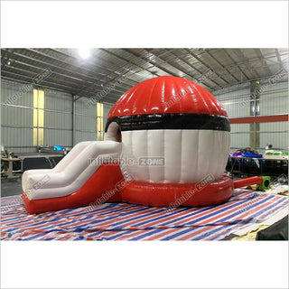 Fun Inflatable Pokeball Bouncer Jumping Pokeball Bouncy Castle With Slide For Kids And Adults