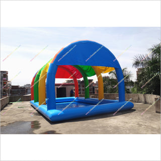 Large Inflatable Swimming Pool Safety Covers Home Playground Equipment Rectangle Inflatable Pool Tent With Cover