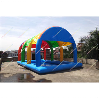 Large Inflatable Swimming Pool Safety Covers Home Playground Equipment Rectangle Inflatable Pool Tent With Cover