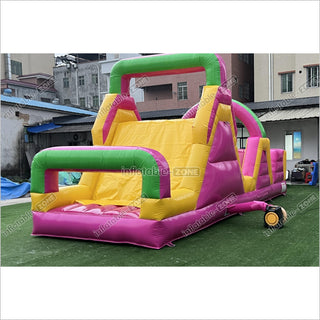 Large Obstacle Course Party Event Energy Challenge Sports Inflatable Obstacle Jumping Castle Bouncer With Slide