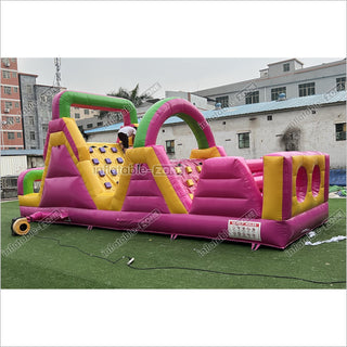 Large Obstacle Course Party Event Energy Challenge Sports Inflatable Obstacle Jumping Castle Bouncer With Slide