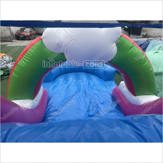 Magical Unicorn Inflatable Bounce House And Slide Combo Rainbow Jumping Castle For Party - Inflatable-Zone