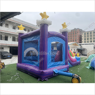 Magical Unicorn Inflatable Bounce House And Slide Combo Rainbow Jumping Castle For Party - Inflatable-Zone