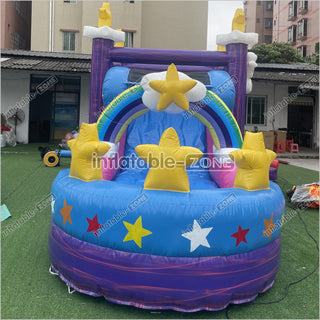 Magical Unicorn Inflatable Bounce House And Slide Combo Rainbow Jumping Castle For Party - Inflatable-Zone