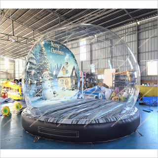 Merry Christmas Snow Globe Inflatable Indoor Park Custom Snow Globe Clear Igloo Tent For Backyard Party - Inflatable-Zone