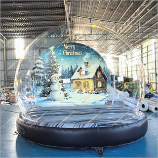 Merry Christmas Snow Globe Inflatable Indoor Park Custom Snow Globe Clear Igloo Tent For Backyard Party - Inflatable-Zone