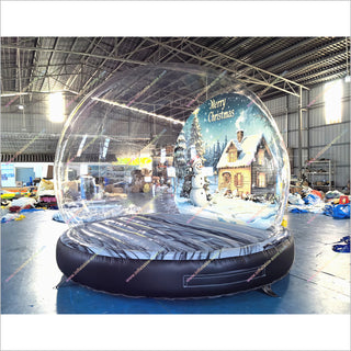 Merry Christmas Snow Globe Inflatable Indoor Park Custom Snow Globe Clear Igloo Tent For Backyard Party - Inflatable-Zone