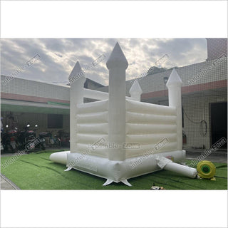 Mini White Bouncy Castle Inflatable Wedding Bouncer Party Yard Bounce House With Kids Ball Pool Pit