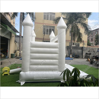 Mini White Bouncy Castle Inflatable Wedding Bouncer Party Yard Bounce House With Kids Ball Pool Pit