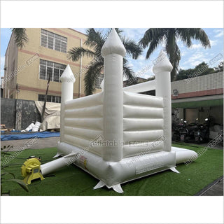 Mini White Bouncy Castle Inflatable Wedding Bouncer Party Yard Bounce House With Kids Ball Pool Pit