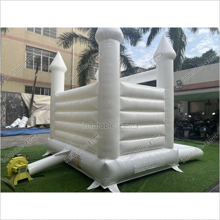 Mini White Bouncy Castle Inflatable Wedding Bouncer Party Yard Bounce House With Kids Ball Pool Pit