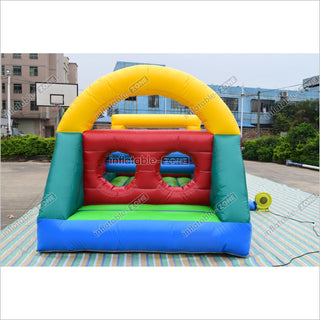 Commercial Bounce House Obstacle Course Outdoor Inflatable Assault Course Moonwalk Obstacle Course Rental