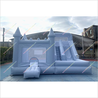 Outdoor Play Area Jumping Castle And Waterslide Combo Entertainment Inflatable Bouncy House With Slide