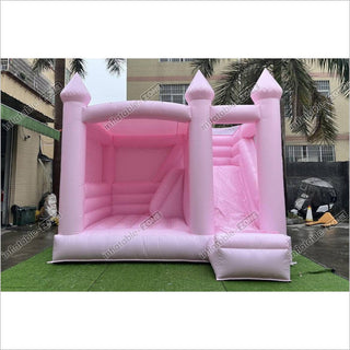 Commercial Pink Bouncy Castle With Slide Combo Wedding Inflatable Jumper Bounce House Play Near Me