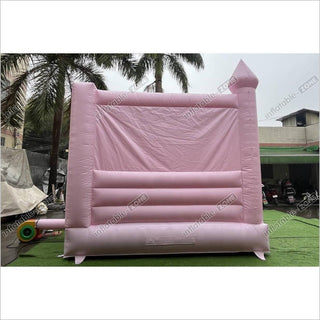 Commercial Pink Bouncy Castle With Slide Combo Wedding Inflatable Jumper Bounce House Play Near Me