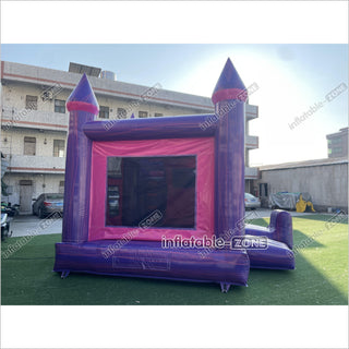 Pink Purple Bouncy Castle Slide Combo Inflatable Bounce House Jump And Play Party