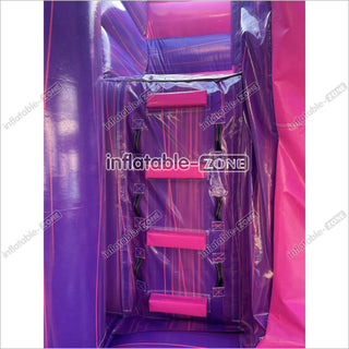 Pink Purple Bouncy Castle Slide Combo Inflatable Bounce House Jump And Play Party