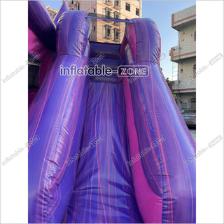 Pink Purple Bouncy Castle Slide Combo Inflatable Bounce House Jump And Play Party