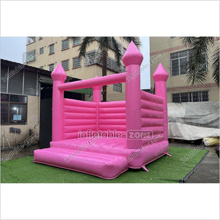 Pink Wedding Inflatable Bouncy Castle Backyard Bounce House For Outdoor Jumping Castle