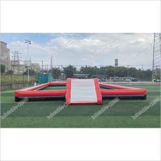 Red Black Color Inflatable Soccer Field Football Arena