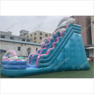 Imperfectly Perfect Rainbow Water Slide Inflatable Bounce Pool Outdoor Waterslide Birthday Party