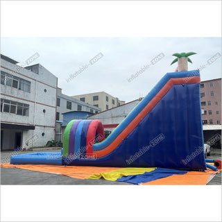 Rainbow Double Splash Water Slides Funny Inflatable Jumping Castle Large Backyard Waterslide For Pool