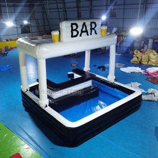 Relaxing Inflatable Pool Bar Water Inflatable Floating Pool Table Sports Bar For Private Parties