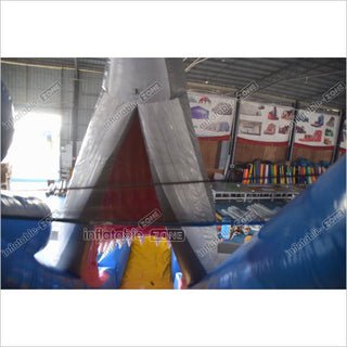 Big Shark Attack Inflatable Slides Commercial Dry Inflatable Bounce Blow Up Slide Party Jump Rentals Near Me