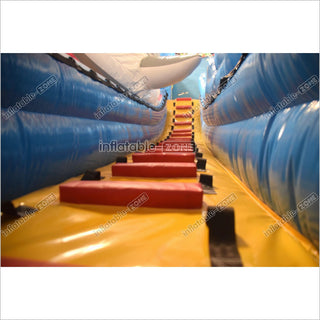 Big Shark Attack Inflatable Slides Commercial Dry Inflatable Bounce Blow Up Slide Party Jump Rentals Near Me