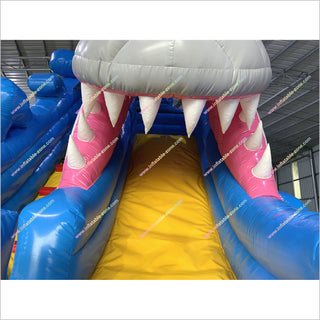 Shark Escape Inflatable Slide Hire Commercial Indoor Playground Equipment Large Bouncy Castle With Slide