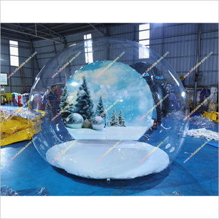 Snow Globe Inflatable Outdoor Blow Up Bubble House Yard Inflatable Snow Globe Party Photo Booth Rental