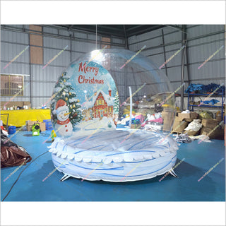 Snowman Snow Globes Inflatable Transparent Camping Tent Christmas Snow Domes Holiday Globe - Inflatable-Zone