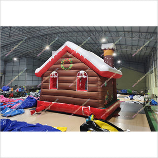 Snowman With Christmas Tree Bouncing House Inflatable Playground Indoor Jumping Castle Rentals Near Me - Inflatable-Zone