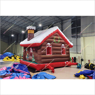 Snowman With Christmas Tree Bouncing House Inflatable Playground Indoor Jumping Castle Rentals Near Me - Inflatable-Zone