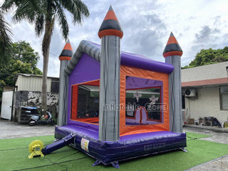 Spooky Halloween Haunted House Happy Hop Bouncy Castle Inflatable Ghost Pumpkin Jumping Bouncer Party