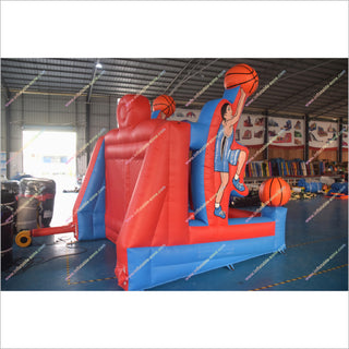 Sport Party Inflatable Basketball Target Shooting Game Fun And Fitness Inflatable Basketball Hoop Bounce Playhouse