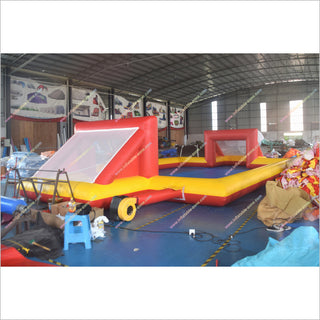 Sport Playground Indoor Soccer Pitch Rentals Inflatable Water Soap Football Field Equipment - Inflatable-Zone