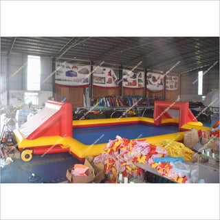 Sport Playground Indoor Soccer Pitch Rentals Inflatable Water Soap Football Field Equipment - Inflatable-Zone