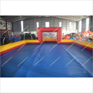 Sport Playground Indoor Soccer Pitch Rentals Inflatable Water Soap Football Field Equipment - Inflatable-Zone