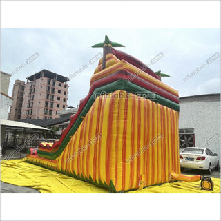 Sunny Fun Inflatable Water Slide Commercial Grade Inflatable Double Water Slide With Splash Pool