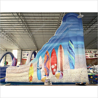 Commercial Inflatable Surf Boards Inflatable Water Slides Giant Moonwalk Water Slide With Inflatable Pool