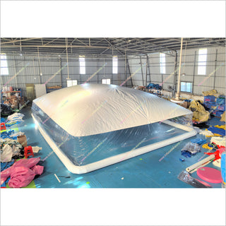 Portable Transparent Swimming Pool Inflatable Cover White Ceiling Tent Big Inflatable Bubble Dome Tents For Sale